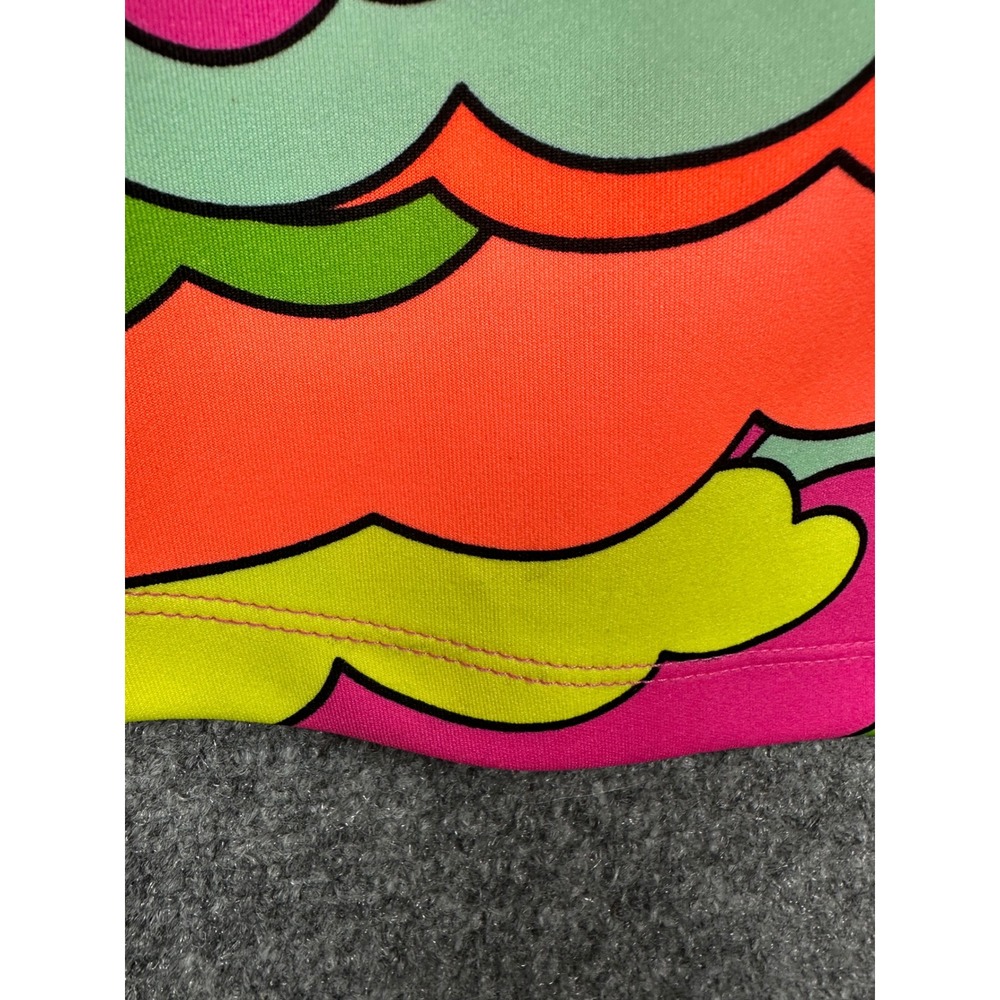 L'Amour Nanette Lepore XS Cloud Print Mini Dress Rainbow Psychedelic Mod Pop Art - Picture 10 of 14